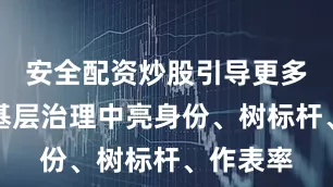 安全配资炒股引导更多党员在基层治理中亮身份、树标杆、作表率
