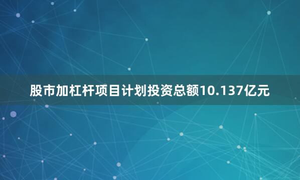 股市加杠杆项目计划投资总额10.137亿元
