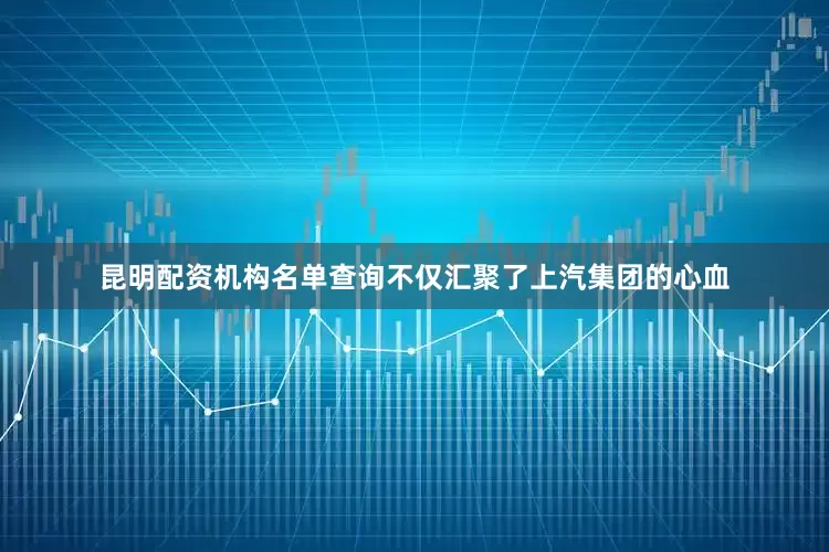 昆明配资机构名单查询不仅汇聚了上汽集团的心血